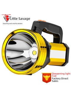 Generic Flashlight Strong Light High Power Outdoor Emergency Patrol Portable Searchlight USB Charging With Side Lights Camping Outdoor-Color:Z15 P50 Core Large Capacity Four Lithium Side Lights + Red And Blue Flashing Warning Lights + Strap + Data Line  - Image 2