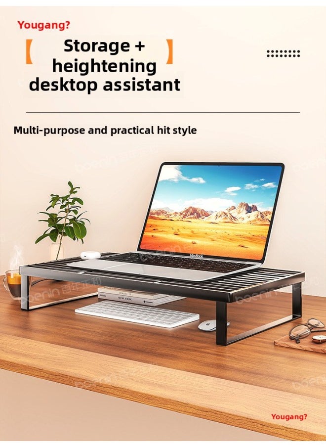 Notebook Heat Dissipation Barbecue Hanging Bracket Screen Base Desktop Office Desk Dormitory Girls Station Home-Color:Black·small【34*27*7.5cm】  - Image 5
