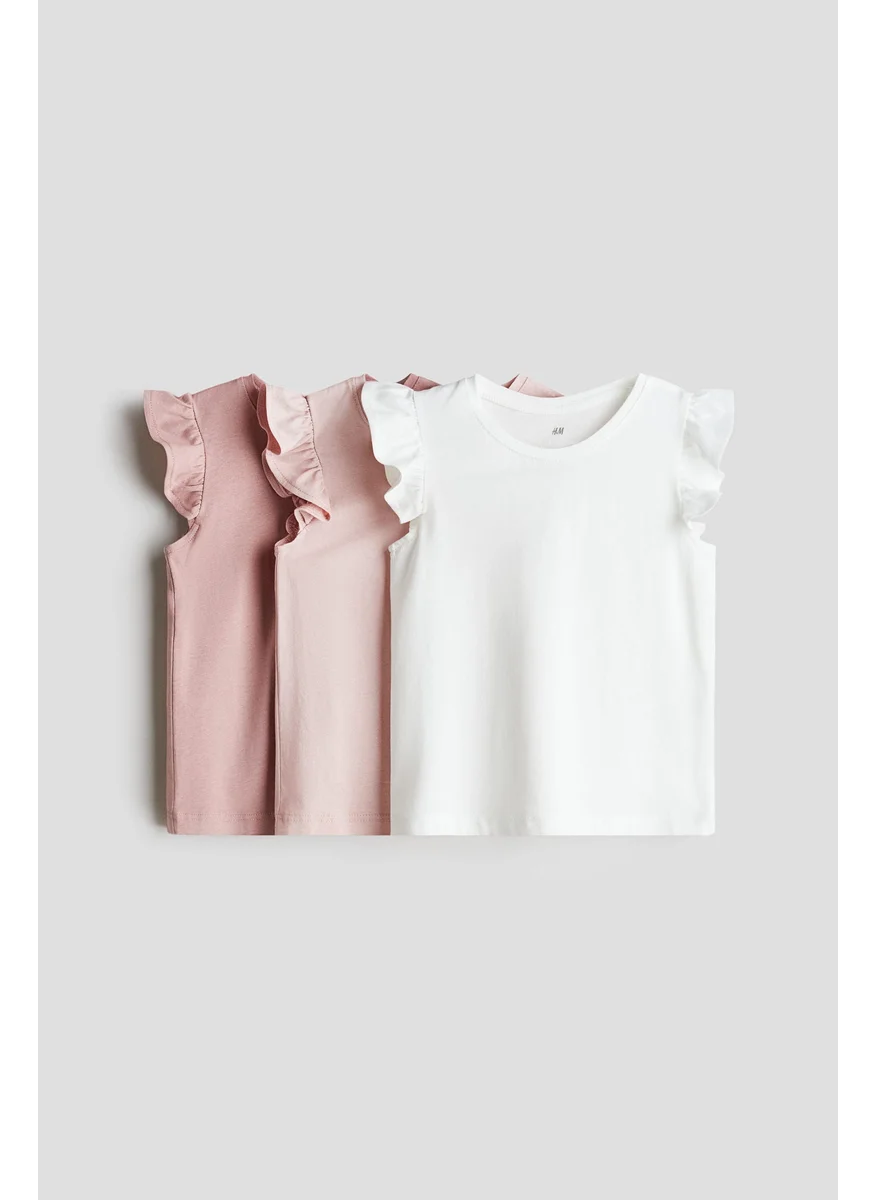 H&M 3-Pack Flutter-Sleeved Tops