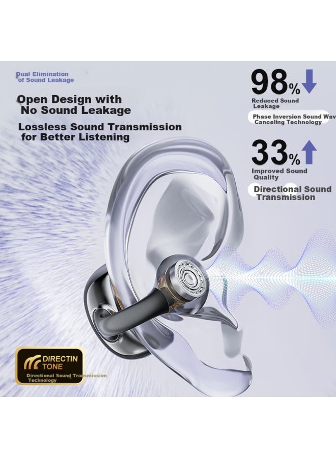 Essonio Italian Brand M31 Pro Wireless Bluetooth Earphone Clip-on Style Machine King Edition Open-fit One Drag Two Panoramic Sound Running Sports Call Music Earphone - Image 5