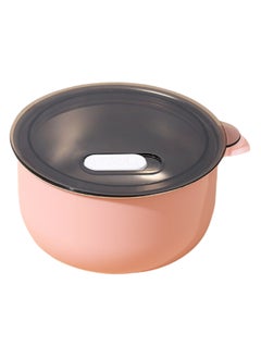 Generic 316 Stainless Steel Bowl Large Soup Bowl 500ml Children's Lunch Box Soup Bowl Leak-proof Sealed Salad with Lid Heat-resistant and Scalding Fruit Box (Pink)  - Image 1