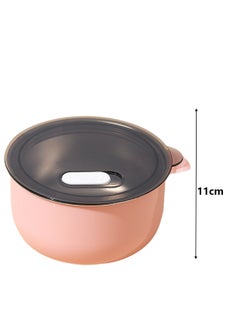 Generic 316 Stainless Steel Bowl Large Soup Bowl 500ml Children's Lunch Box Soup Bowl Leak-proof Sealed Salad with Lid Heat-resistant and Scalding Fruit Box (Pink)  - Image 2