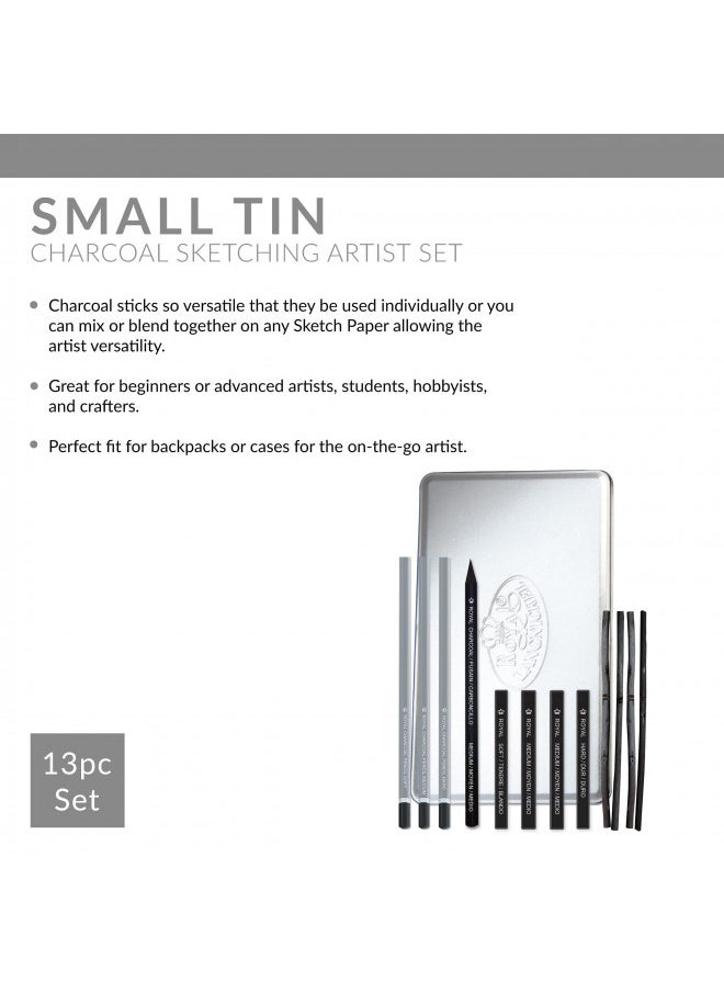 Royal & Langnickel Royal & Langnickel RSET-ART2503 Small Tin Charcoal Drawing Art Set  - Image 3
