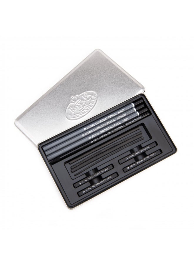 Royal & Langnickel Royal & Langnickel RSET-ART2503 Small Tin Charcoal Drawing Art Set  - Image 1