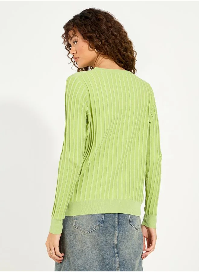 Styli Regular Fit Textured Knit Sweater