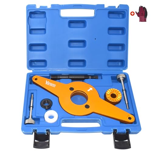 Yuesstloo أداة تثبيت ممتص الصدمات للاهتزاز Yuesstloo لإزالة بكرة عمود الكرنك، متوافقة مع أودي سيات سكودا فولكس فاجن 1.8 2.0 4V TFSi EA888، بديل T10531، مع حقيبة حمل وقفازات - Image 1