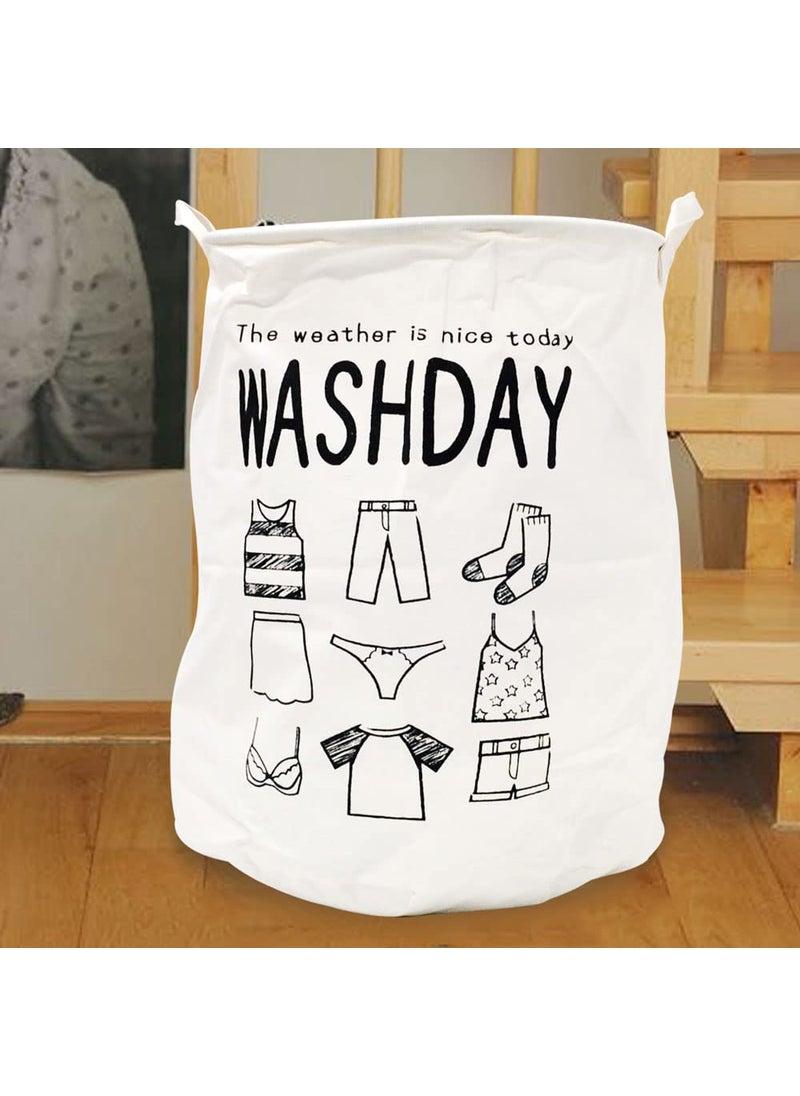 EZ Life - EZ Life Washday - Black, White Laundry Basket (40 x 50 cms) - 1 Pc - Image 1