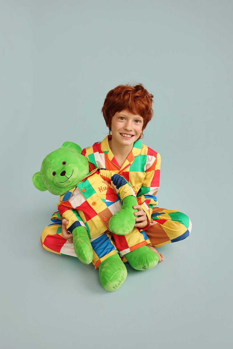 Luna Mia 'Lucas' Hug Me Pyjama Set With Matching Mega Size Teddy Bear - Image 3