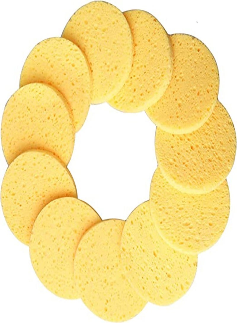 Facial Sponges - 50 Count Compressed Cellulose Face Cleansing and Exfoliating Sponges, Reusable Makeup Mask Remover, Round Face Cleaning Sponge Pads - Image 1