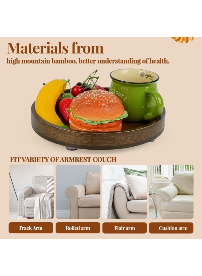 XiuWoo Adjustable Sofa Armrest Tray - Portable Storage Rack, Multipurpose Side Table & TV Tray for Holding Mobile Phones, Drinks, Snacks, Remote Controls - Image 3