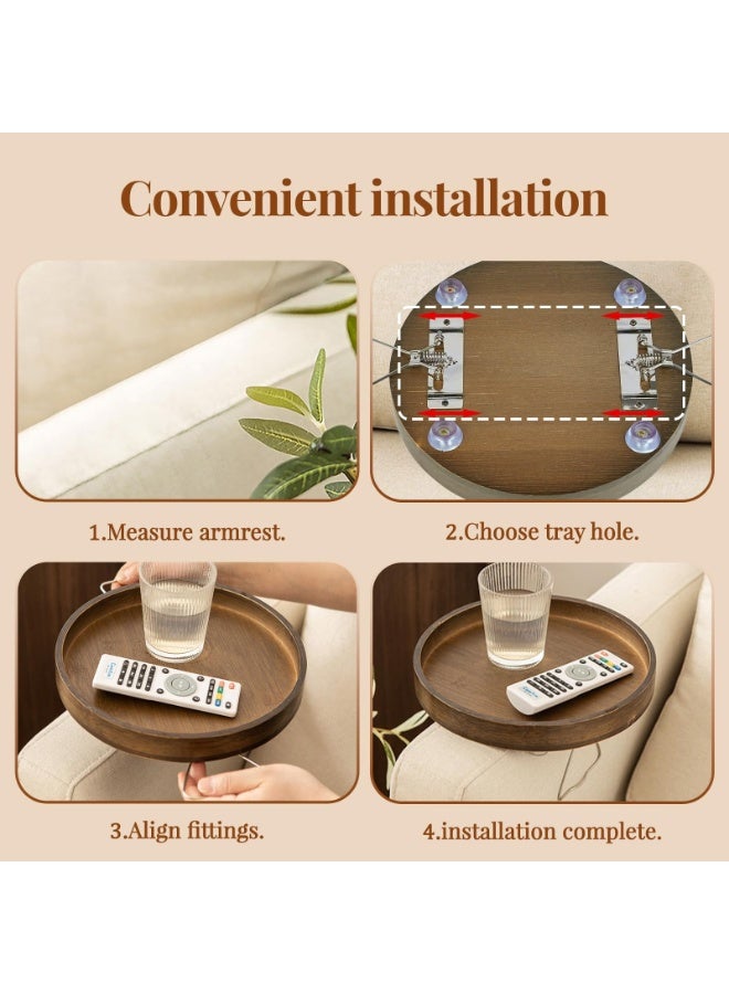 XiuWoo Adjustable Sofa Armrest Tray - Portable Storage Rack, Multipurpose Side Table & TV Tray for Holding Mobile Phones, Drinks, Snacks, Remote Controls - Image 4