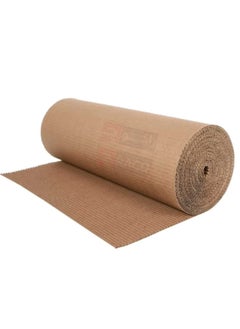 RACO RACO Corrugated Roll Brown Cardboard Roll for Packing, Moving, Gift Wrapping, Postal, Shipping, Parcel, Wall Art, Crafts, Bulletin Boards, Floor Covering, Table Runner Kraft Paper Roll  - Image 1