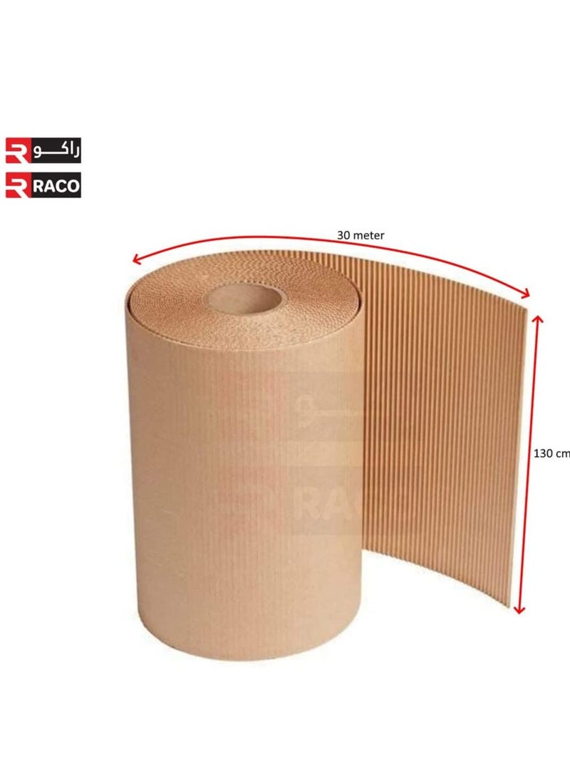 راكو RACO Corrugated Roll Brown Cardboard Roll for Packing, Moving, Gift Wrapping, Postal, Shipping, Parcel, Wall Art, Crafts, Bulletin Boards, Floor Covering, Table Runner Kraft Paper Roll  - Image 5