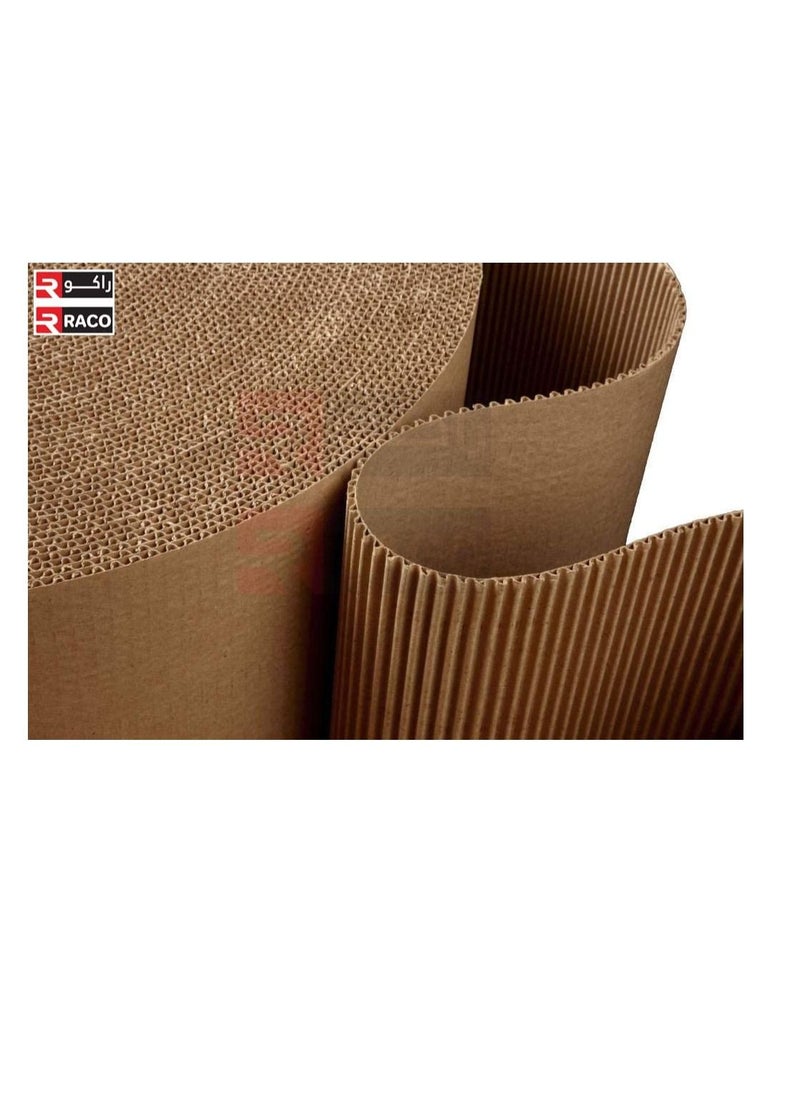 راكو RACO Corrugated Roll Brown Cardboard Roll for Packing, Moving, Gift Wrapping, Postal, Shipping, Parcel, Wall Art, Crafts, Bulletin Boards, Floor Covering, Table Runner Kraft Paper Roll  - Image 2