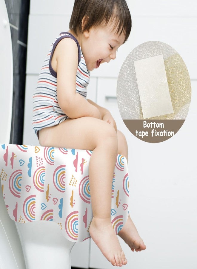 DEEKI Disposable Toilet Seat Covers for Kids & Adults,Protect from Public Toilets While Potty Training or Travel - Extra Large, Waterproof, Portable -Pink Rainbow (20pack） - Image 5