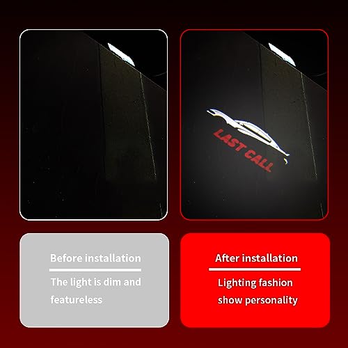 uuakarin 2 PCS Last Call Car Door Logo Lights Compatible for Charger 2010-present Courtesy LED Ghost Shadow Light Projector Lamps Accessories (Last Call 02) - Image 2