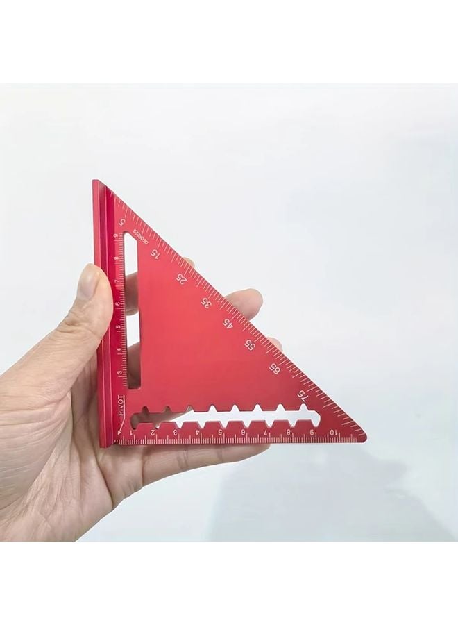 4.5 بوصة مثلث الألومنيوم مربع مسطرة منقلة مقياس متري أداة النجارة - Image 1