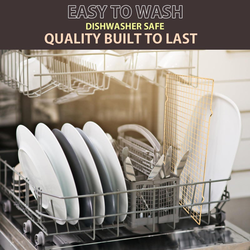 Briout Cooling Rack for Baking, 2-Pack 16x10 Inches Baking Rack, Thick Wire Cookie Rack for Cooking, Roasting, Grilling, Drying, Oven Safe, Fits Half Sheet Pan, Gold - Image 5