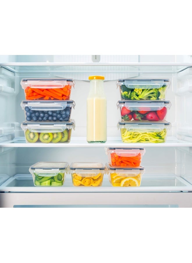 20 Pieces Plastic Food Storage Containers With Lids 10 Containers And 10 Lids Leakproof Bpa-Free Containers For Kitchen Organization Meal Prep Reusable Lunch Container