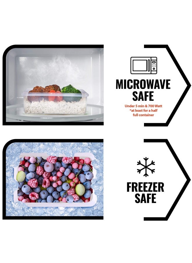 20 Pieces Plastic Food Storage Containers With Lids 10 Containers And 10 Lids Leakproof Bpa-Free Containers For Kitchen Organization Meal Prep Reusable Lunch Container