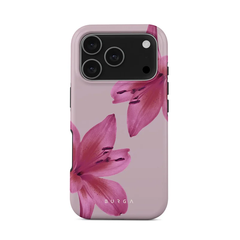 بورجا جراب iPhone 17 Pro Fragile Beauty Premium متوافق مع غلاف صلب مزدوج الطبقات هجين + حماية من السيليكون - غطاء محمول مقاوم للخدش والصدمات