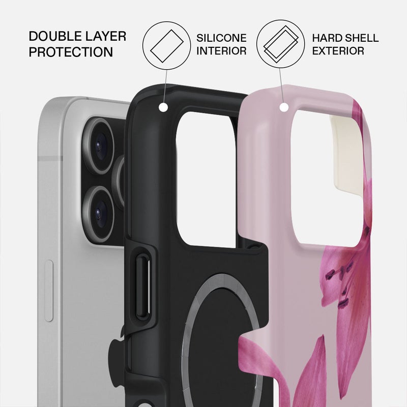 BURGA iPhone 17 Pro Fragile Beauty Premium Case Compatible with Hybrid Dual-Layer Hard Shell + Silicone Protection - Scratch-Resistant Shockproof Mobile Cover - Image 2