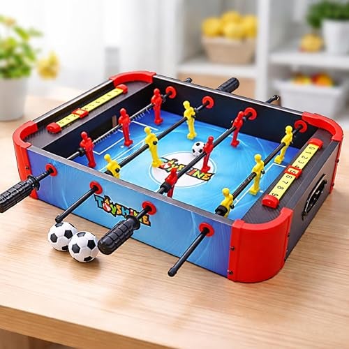 Toyshine Foosball, Mini Football, 4 Rods, Indoor Sport Table Soccer Game for Adults and Kids (Boys and Girls, Multicolor, Mid-Sized, 53 Cms) - Image 1