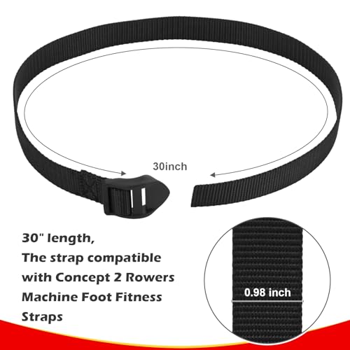 Aoheke Rowing Machine Feet Straps for Concept 2 Rower - Foot Strap Replacement, Compatible with Models D & E - 2 Pack - Image 2