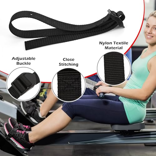 Aoheke Rowing Machine Feet Straps for Concept 2 Rower - Foot Strap Replacement, Compatible with Models D & E - 2 Pack - Image 4