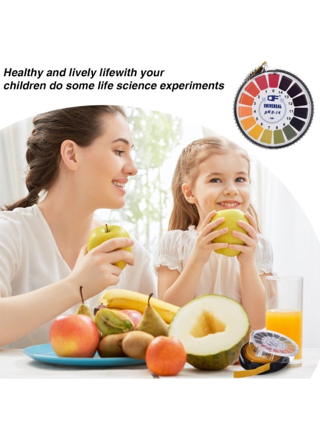 كيلا لفة شرائط اختبار الرقم الهيدروجيني العالمية، أوراق اختبار الرقم الهيدروجيني، ورق عباد الشمس، شرائط اختبار الرقم الهيدروجيني لصنع الصابون، لاختبار الماء والنبيذ واللعاب والبول والتربة، لاختبار طعام الحيوانات الأليفة ومراقبة الرقم الهيدروجيني (لفة واحدة) - Image 2