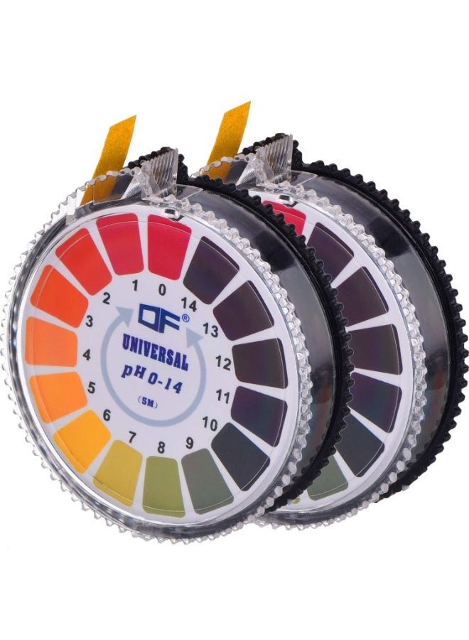 كيلا لفة شرائط اختبار الرقم الهيدروجيني العالمية، أوراق اختبار الرقم الهيدروجيني، ورق عباد الشمس، شرائط اختبار الرقم الهيدروجيني لصنع الصابون، لاختبار الماء والنبيذ واللعاب والبول والتربة، لاختبار طعام الحيوانات الأليفة ومراقبة الرقم الهيدروجيني (لفة واحدة) - Image 1