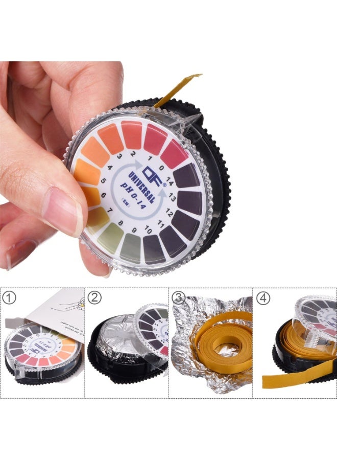 كيلا لفة شرائط اختبار الرقم الهيدروجيني العالمية، أوراق اختبار الرقم الهيدروجيني، ورق عباد الشمس، شرائط اختبار الرقم الهيدروجيني لصنع الصابون، لاختبار الماء والنبيذ واللعاب والبول والتربة، لاختبار طعام الحيوانات الأليفة ومراقبة الرقم الهيدروجيني (لفة واحدة) - Image 5