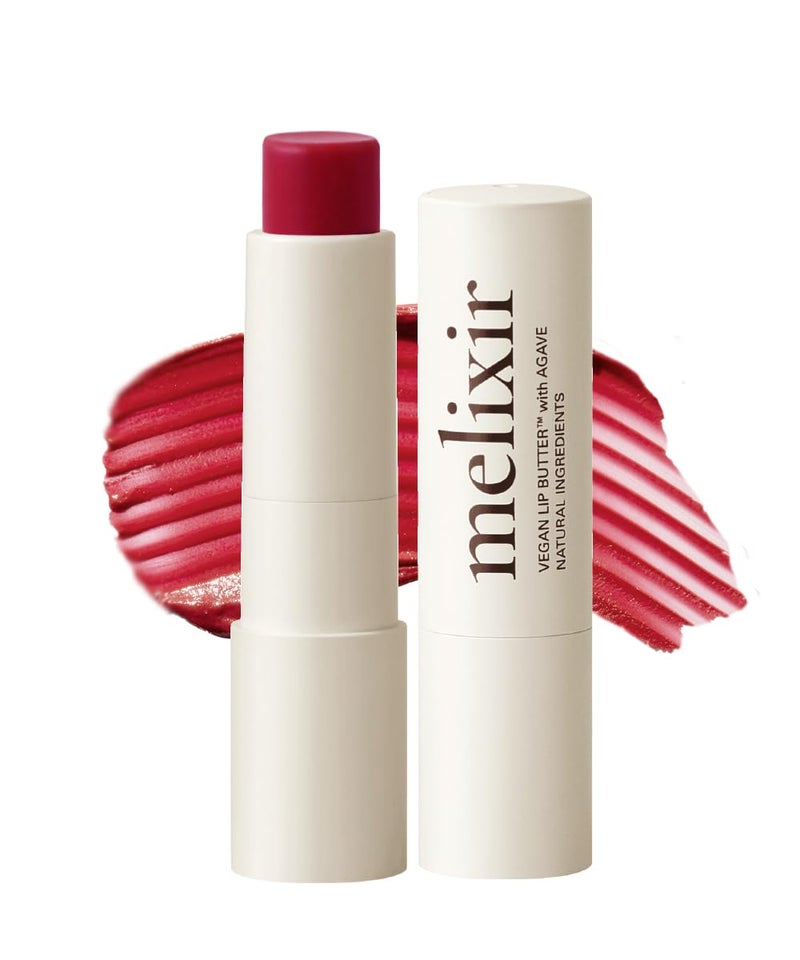 Melixir Vegan Lip Butter (12 Colors), Hydrating Tinted Lip Balm Stick, Bee-Free, Petrolatum-Free, Plant-Based, Moisturizes Dry & Chapped Lips With Shea Butter, Sheer, Natural Finish - #15 Dirty Pink - Image 1
