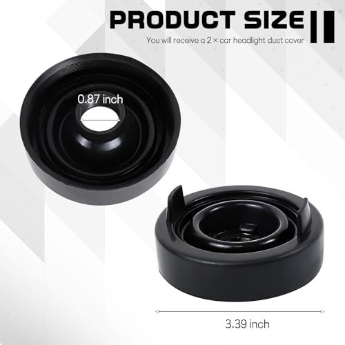 Hbxdeco 2PCS Car Headlight Cover for H4 Bulb Protection, 80mm Rubber Headlight Protective Cover for Dust & Water Resistant, Universal H4 LED Lights Dust Cap for Most Cars Trucks SUVs - Image 2