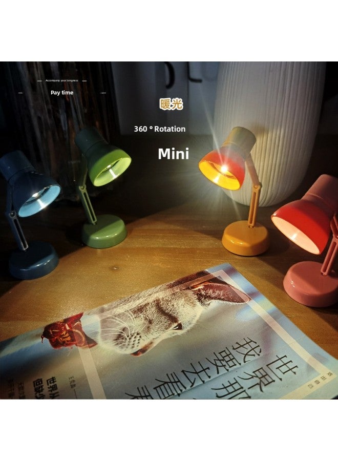 Creative Mini LED Small Table Lamp Foldable Student House Lamp Warm Color Eye Protection Reading Table Lamp With Clip-Color:Bear Table Lamp Coral Pink  - Image 3