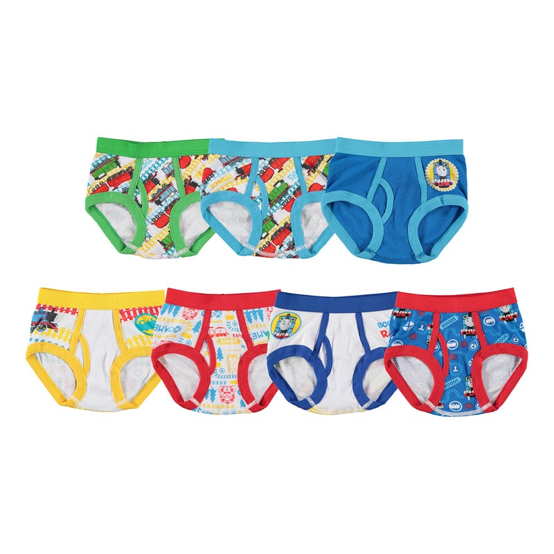Thomas & Friends Boys Toddler 7-Pack 100% Combed Cotton Briefs with Thomas the Tank, Percy and More in Sizes 2/3T and 4T, 7-Pack, 2-3T - Image 1