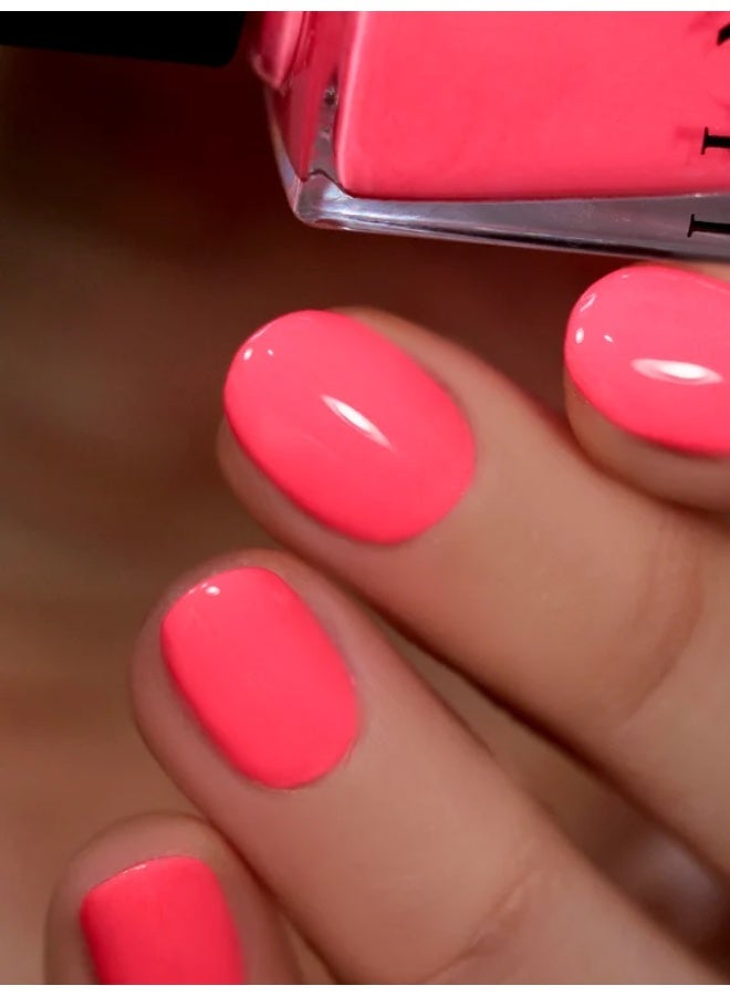 INOCOS Like Gel 2 Long Color Nail Polish 112 Coral Pink 11ml - Image 3