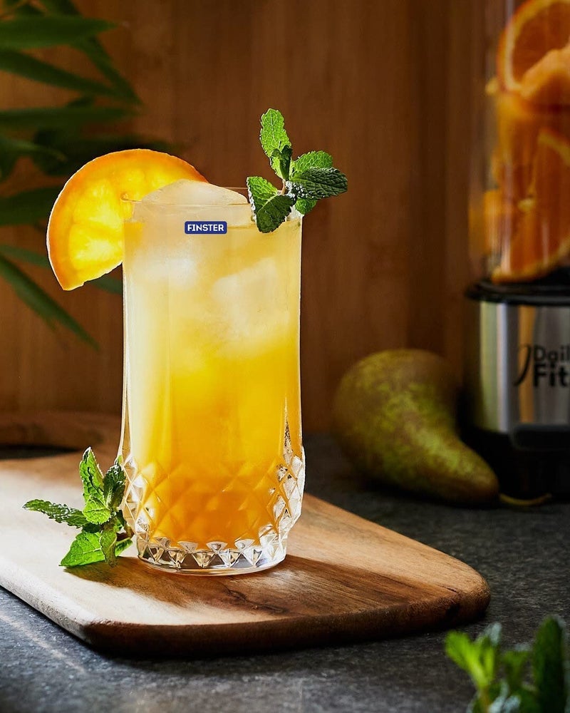 FINSTER Glass Highball Tall Water Glasses Set of 12300ml Transparent Long Crystal Milkshake Juice Glass Set Cocktail Mocktail Tumbler - Image 1