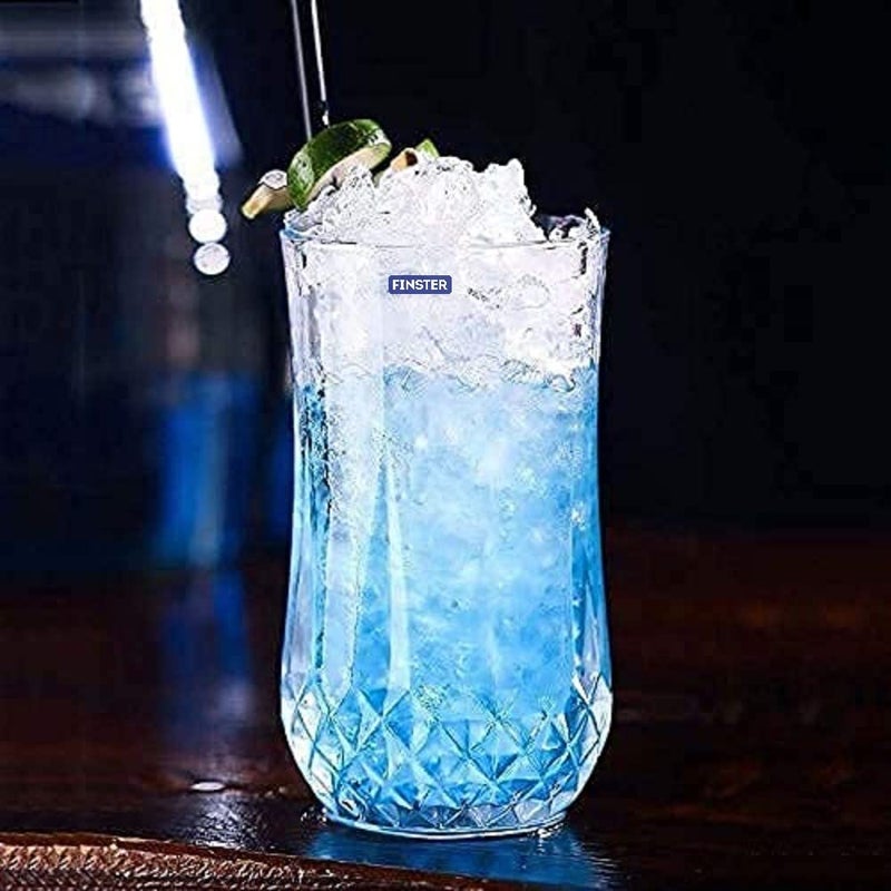 FINSTER Glass Highball Tall Water Glasses Set of 12300ml Transparent Long Crystal Milkshake Juice Glass Set Cocktail Mocktail Tumbler - Image 2