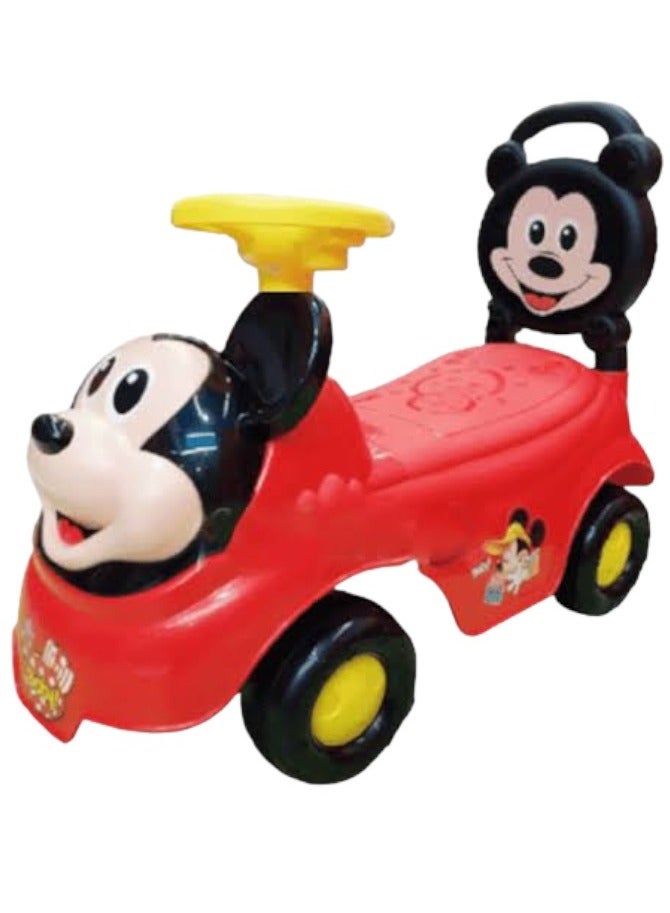 ميكي سيارة دفع رسوم متحركة للركوب على شكل سيارة دفع مع موسيقى ميكي ماوس سيارة دفع للأطفال - Image 2