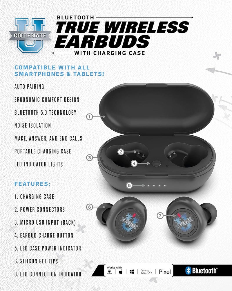 SOAR NCAA Alabama Crimson Tide True Wireless Earbuds, Team Color - Image 4
