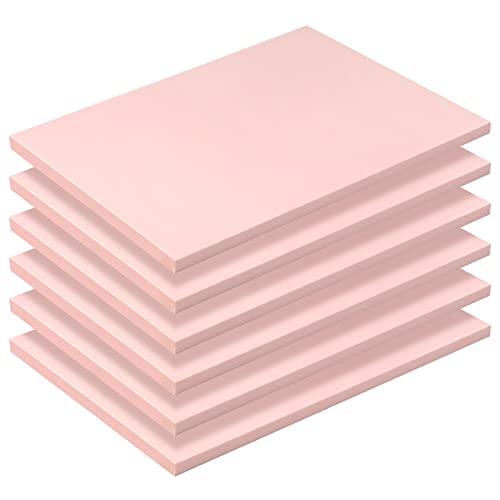 Oopsu 6 Pack 8"x6" Pale Pink Rubber Stamp Carving Blocks Rubber Carved Brick Soft Rubber Linoleum Block for Craft Project - Image 1