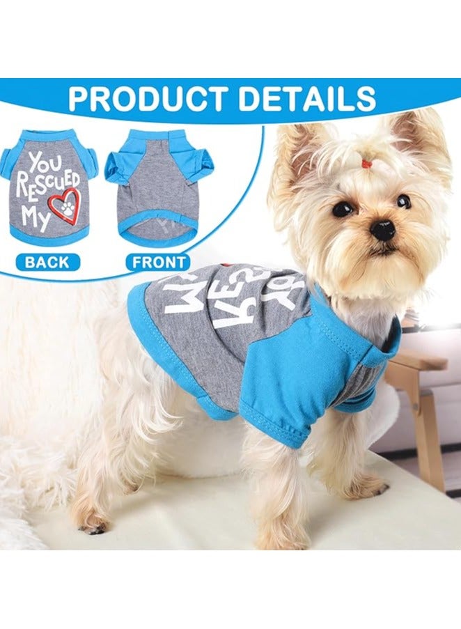 erorex Dog Tshirts for Small Dogs Boy, Small Dog Clothes Male,Dog Clothes Shirts for Small Medium Dogs Boy,Cat Summer Pet Puppy Shirt for Chihuahua Yorkies Cute Pattern, Set of 4 (4PC/ Medium)  - Image 3