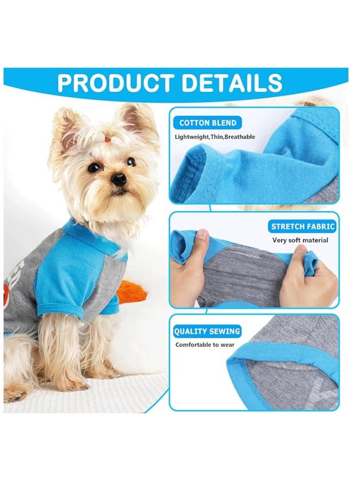 erorex Dog Tshirts for Small Dogs Boy, Small Dog Clothes Male,Dog Clothes Shirts for Small Medium Dogs Boy,Cat Summer Pet Puppy Shirt for Chihuahua Yorkies Cute Pattern, Set of 4 (4PC/ Medium)  - Image 4