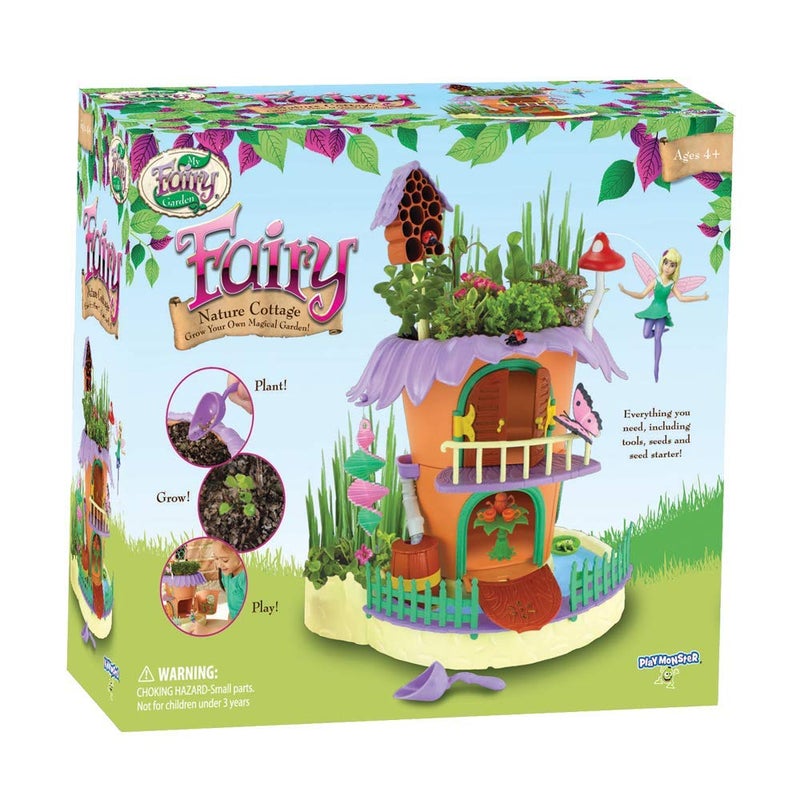 PlayMonster My Fairy Garden Nature Cottage Toy Figurine and Plant Kit Grow Your Own Magical Garden with Fairy Isla Ages 4 - Image 2