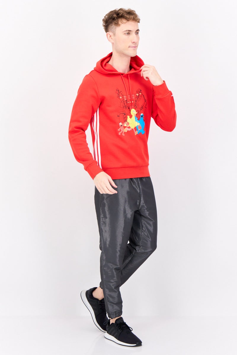 Adidas Men Sportswear Fit Long Sleeves Outdoor Sweatshirt, Red - Image 3