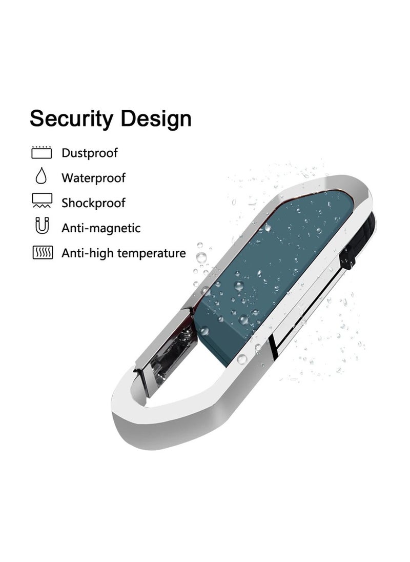 AROAQ - USB Flash Drive, Portable Metal Thumb Drive with Keychain, USB 2.0 Flash Drive Memory Stick, Convenient and Fast Pen Thumb U Disk for External Data Storage, (1pc 4GB Grey) - Image 1
