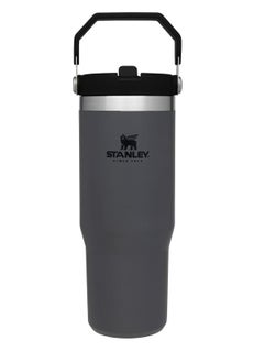 STANLEY IceFlow 30 oz Stainless Steel Tumbler with Leak-Resistant Flip Straw - Vacuum Insulated Water Bottle for Home, Office, or Car, Keeps Drinks Cold for 12 Hours, Charcoal Color