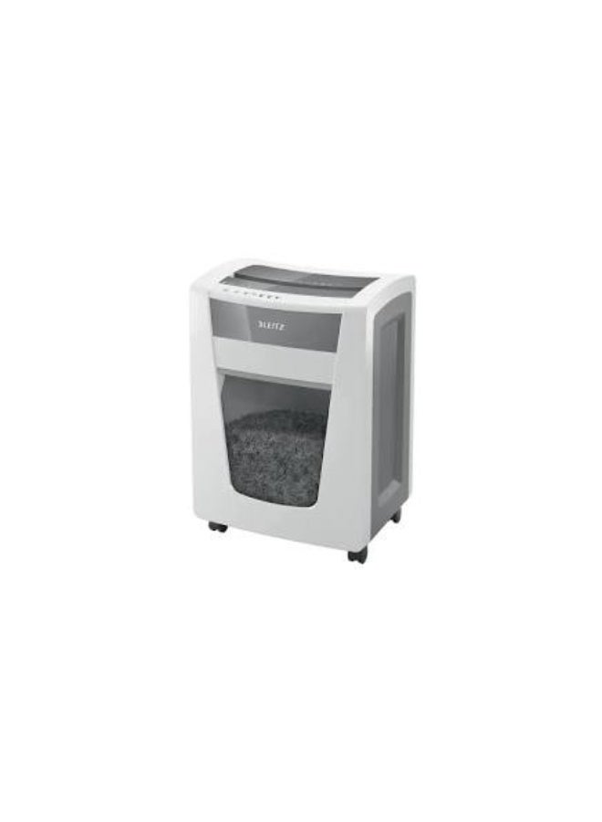 Leitz IQ Office Cross-Cut Paper Shredder P4, 15-Sheet Capacity, 23L Waste Bin, Anti-Jam & Ultra-Quiet Operation, White - 80030000 - Image 1