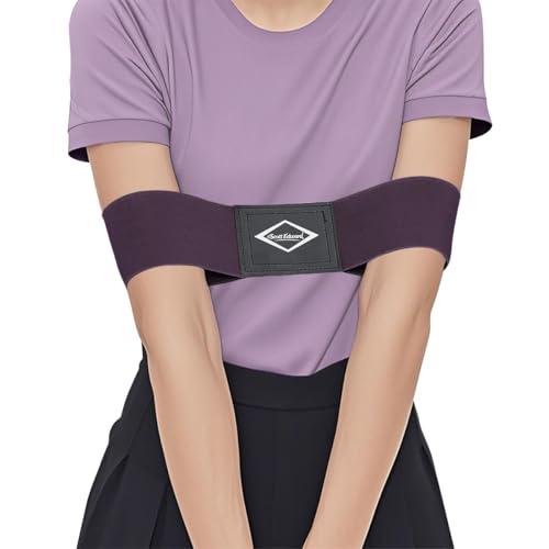 Scott Edward Pro Golf Swing Training Aid,Swing Correcting Arm Band Correct Training Swing Gesture Alignment Practice Tool for Golf Beginners,Female,Girl,Woman(Purple) - Image 1